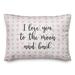 Ebern Designs The Lyell Collection I Love You To The Moon & Back Throw Pillow Polyester/Polyfill blend | 14 H x 20 W x 1.5 D in | Wayfair