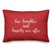 Ebern Designs The Lyell Collection Love Laughter & Happily Ever After Throw Pillow Polyester/Polyfill blend in Red | 14 H x 20 W x 1.5 D in | Wayfair