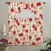The Holiday Aisle® Manford Holiday Kitchen Curtain Valance & Tier Set Polyester in White | 30 H x 60 W in | Wayfair