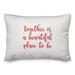 Ebern Designs The Lyell Collection I Love You More Than Tacos Throw Pillow Polyester/Polyfill blend in Red/White | 14 H x 20 W x 1.5 D in | Wayfair