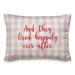 Ebern Designs Lyell & They Lived Happily Ever After Throw Pillow Polyester/Polyfill blend in Pink | 14 H x 20 W x 1.5 D in | Wayfair