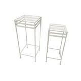 Red Barrel Studio® Second Avenue 2 Piece Nesting Plant Stand Set Metal in White | 27 H x 11.3 D in | Wayfair 2BCCBDADAE8B40DAA85B467C1C256A55