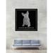 Art Remedy Dogs & Puppies 'Frenchie Noir Silver' Graphic Art Print on Wrapped Canvas Canvas, Wood in Black/Gray | 16 H x 16 W x 1.5 D in | Wayfair