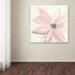 Ebern Designs 'Blush Clematis I' Print on Wrapped Canvas in Gray/Pink | 14 H x 14 W x 2 D in | Wayfair F884BBE24E0449B4A3B930AE4919D926