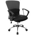 Inbox Zero Winigan Mid-Back Mesh Swivel Task Office Chair w/ Adjustable Lumbar Support & Arms Upholstered/Mesh/ in Gray/Black | Wayfair