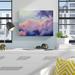 Ebern Designs 'Angels Among the Clouds' Painting Print on Wrapped Canvas Metal in Blue/Indigo/Pink | 24 H x 32 W x 2 D in | Wayfair