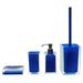 Latitude Run® Currahee 4-Piece Bathroom Accessory Set Resin, Wood in Blue | Wayfair 65B24AA20398462B88FF30313D15988B