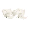 Villeroy & Boch NewWave Caffè Cappuccino-Set, 8-teilig, Premium Porzellan, Weiß