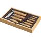 Opinel Change Tray of 10 Carbon Steel Holz-Koffer, Edelstahl, Braun, 10 x 12 x 7 cm