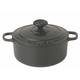 Chasseur runder Schmortopf aus Gusseisen 18 cm/1,5 l, Matt Black