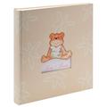 Walther UK-171 Babyalbum Nappy bear mit Ausstanzung für persönlichen Namen, 60 weiße Seiten, 4 Seiten illustrierter Vorspann, 28 x 30,5 cm beige