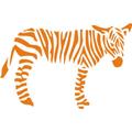 Indigos 4250380595627 Wandtattoo w056 Zebra Afrika 96 x 62 cm, orange