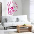 INDIGOS 4052166176484 Wandtattoo w935 Punkrock Dämon Wandaufkleber 120 x 90 cm, rosa