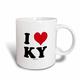 3dRose I Love KY-Tasse, Keramik, Mehrfarbig, 11,43 x 8,45 x 12,7 cm