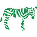 INDIGOS 4250380595634 Wandtattoo w056 Zebra Afrika 96 x 62 cm, grün