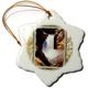 3dRose ORN 34139 _ 1 Yellowstone Falls-Snowflake Ornament, 3 Zoll, Porzellan