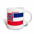 3dRose State Flagge Mississippi-Mug, Keramik, Mehrfarbig, 10,2 x 7,62 x 9,52 cm