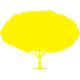 Indigos 4051095045595 Wandtattoo w370 Baum Bäume Wandauskleber in 3 Größen, 96 x 70 cm, gelb