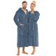 CelinaTex Bademantel mit Kapuze für Damen und Herren, Saunamantel weich und flauschig, Coral-Fleece Morgenmantel Florida M indigo blau 0001280