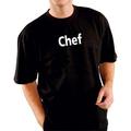 Winware Fruit of The Loom Schwarz Chef T-Shirt