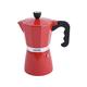 La Cafetierè ES000006 Espressobereiter Classic Espresso für 6 Tassen, Edelstahl, rot, 30 x 20 x 15 cm