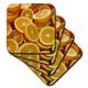 3dRose CST 46828 _ 2 Sliced Orangen Orange, Orangen, Obst, Zitrusfrüchte, Lebensmittelzubereitung, Küche Kunst, Fruit Juice Soft Untersetzer (Set von 8)