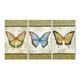 Stupell Home Triptychon Panel Wand-Kunst Le Papillion Mehrfarbig