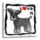 3dRose DPP 40884 _ 2 New i Love My Miniature Schnauzer Dog-Banded Coat Salz und Pepper-red Heart-Wall Uhr, 13 von 33 cm