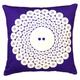 Laura Egbi Button Cushion. Purple