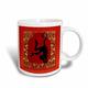 3dRose Chinesisches Sternzeichen Affe Chinese New Year Rot, Gold und Schwarz Tasse, Keramik, weiß, 11,43 x 8,45 x 12,7 cm