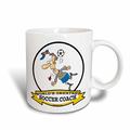 3dRose The Worlds Greatest Fußball, Besetzung, Keramik-Tasse, aus Keramik, Weiß, 10,16 x 7,62 x 9,52 cm