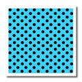 3dRose HT 56684 _ 1 schwarz Polka Punkte auf Sky Blue-Classic Retro 50s Stilvolle Spots Pattern-Iron auf Wärmeübertragung, 8 von 20,3 cm für weiß Material