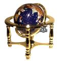 Unique Einzigartige Kunst 25,4 cm hoch Tisch Top Lapislazuli blau Ocean Edelstein World Globe mit 4 Bein Gold Ständer