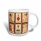 3dRose Antike Ägyptische Tarot Cards-Magic, Kaffeebecher, Keramik, Mehrfarbig, 10.16 cm x 7,62 x-Uhr