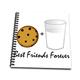 3dRose DB 43203 _ 1 Cute Cartoon Milk & Cookies Best Friends Forever Zeichnen Buch, 8 von 20,3 cm