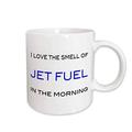 3dRose Tasse 108340 _ 2 Ich Liebe den Geruch von Jet Fuel in The Morning, blau Keramik Tasse, 15-Ounce