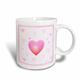 3dRose, Rosa Polka Dots und Herzen Pattern-Mug, Keramik, 10.16 cm x 7,62 x-Uhr