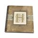 3dRose H Initiale Vintage Elegante Ranken und Blumen in Sepia und Zinn Look-Memory Buch 12 Zoll (DB 186354 _ 2), 30,5 x 30,5 cm