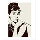 Audrey Hepburn"Cigarello" 40 x 50cm Kunstdruck, Mehrfarbig