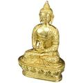 ShalinIndia Meditation Buddha Skulptur Dhyan Mudra Buddhistische Dekor Messing 17,8 cm