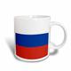 3dRose Flagge Russland Russia horizontale Streifen, Dreifarbig, Eurasia, Rot, Weiß, Blau, aus Keramik, Tasse aus Keramik, 443 ml, Keramik, 15,2 x 12,7 cm 8.4499999999999993