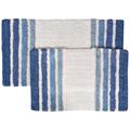 Chesapeake Merchandising 2-teilig Tuxedo Stripe Badteppich-Set, Blau