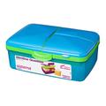 Sistema Lunch Slimline Quaddie Box, 1,5 l, blau/grün