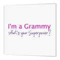 3dRose im eine Grammy Whats Ihre Supermacht Pink Funny Geschenk für Oma Eisen auf Wärmeübertragung für weiß Material, 8 by 20,3 cm