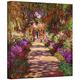 wall-art Art WandbildEinen Pfad in Monet 's Garden Galerie verpackt Leinwand Kunst von Claude Monet, violett, 24 by 24"