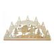 Erzwelt Original Erzgebirge 3D Schwibbogen Weihnachtsmann Schlitten REH Lichterbogen, Holz, Beige, 32 x 56 x 5 cm