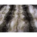 CRS Fur Fabrics Luxus Tier Kunstfell Stoff Material Braun & Weiß Wolf