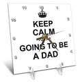 3dRose Keep Calm and 're Going to be a dad-Future Vater Daddy Text Geschenk 6 von 6 (DC 194458 _ 1), 6 x 6 Schreibtisch Uhr