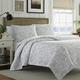 Tommy Bahama Island Memory grau Quilt-Set, Pelican Gray, Twin