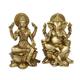 StatueStudio Götter Göttin Ganesha Lakshmi Saraswati, Gold, Standard